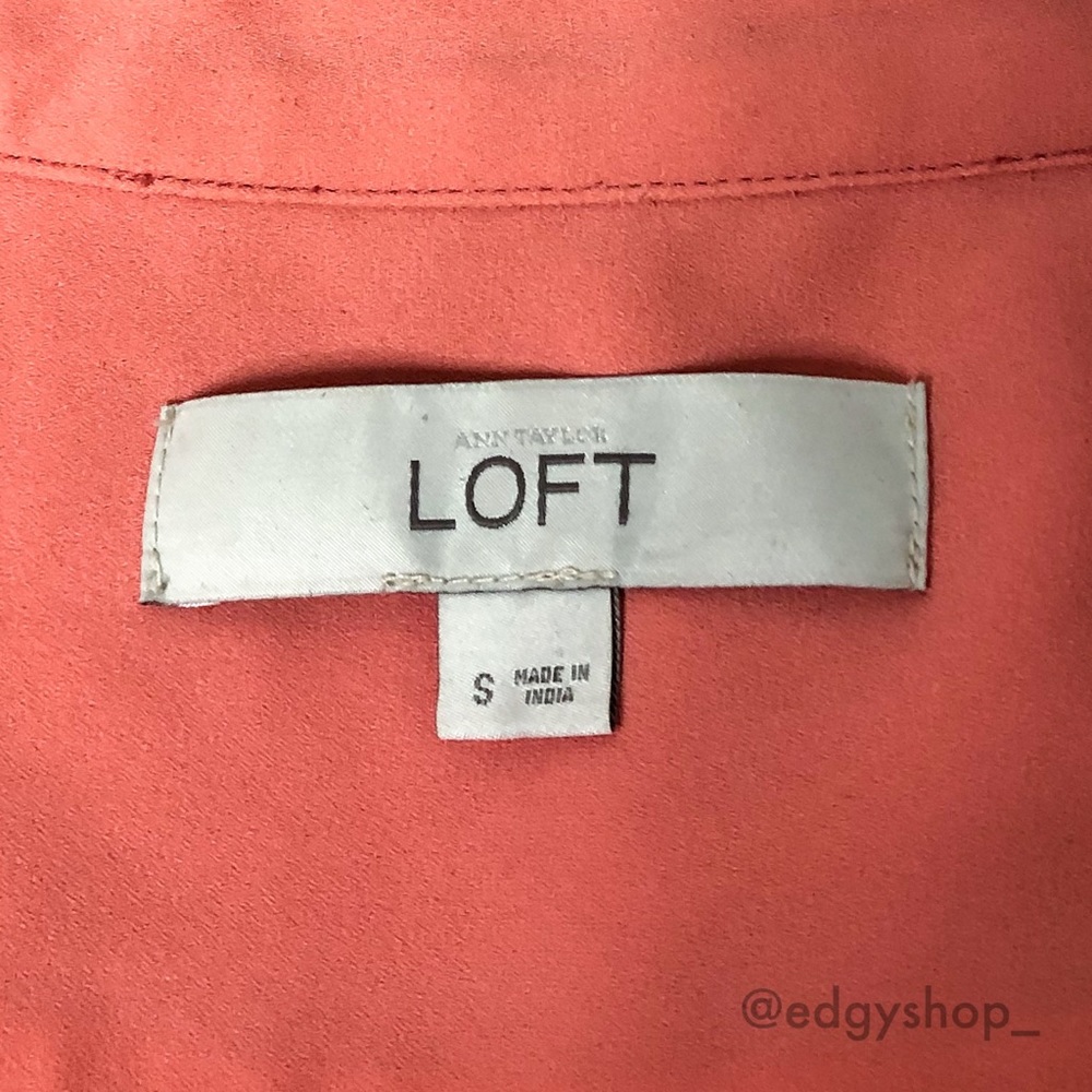 LOFT | Split Neck Tab Sleeve Tunic Blouse - Picture 4 of 6